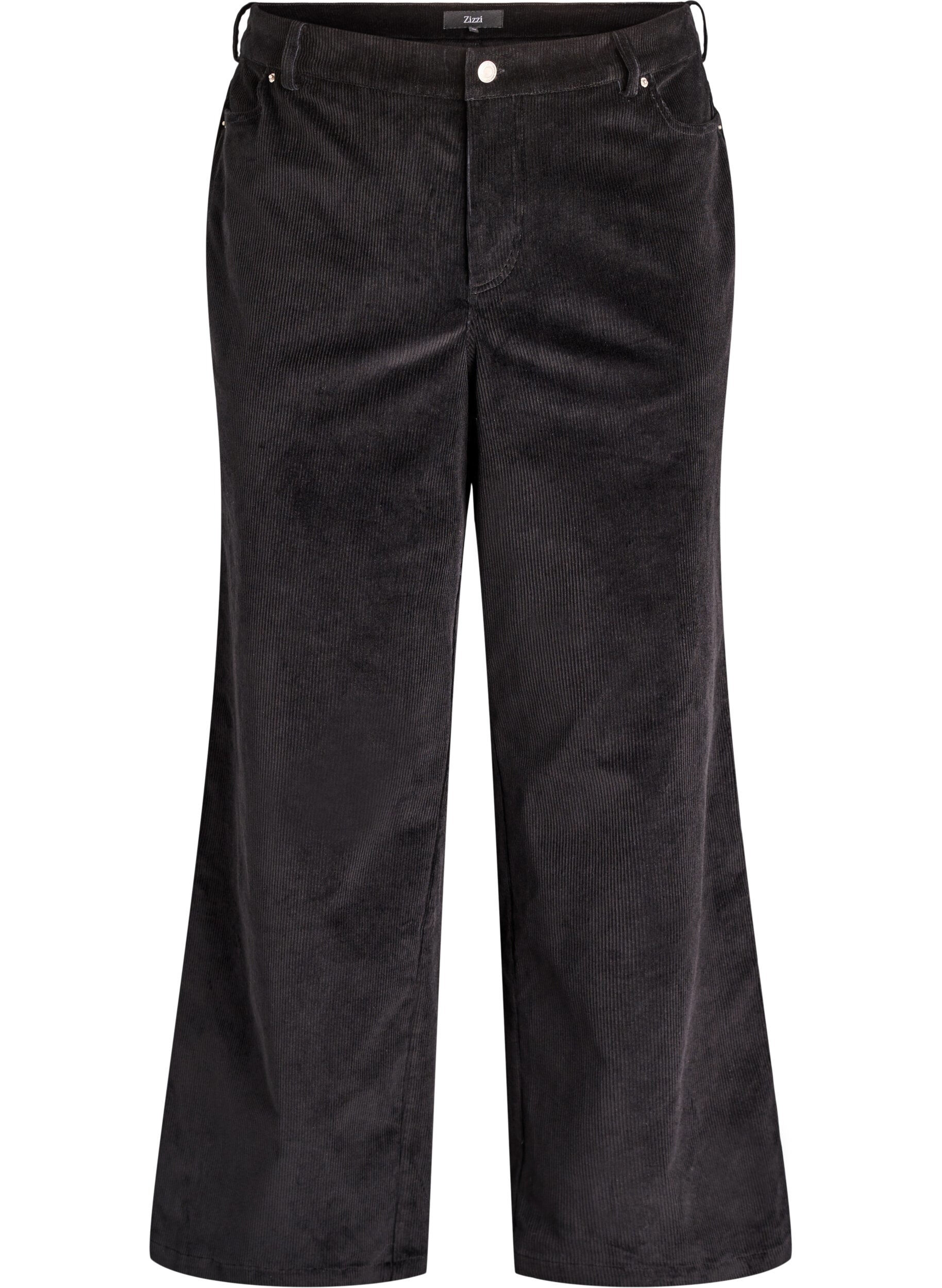 Fl&oslash;jlsbukser med h&oslash;j talje og vide ben