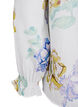 Plisseret bluse med lange ærmer og blomsterprint, Hvid, Packshot image number 3