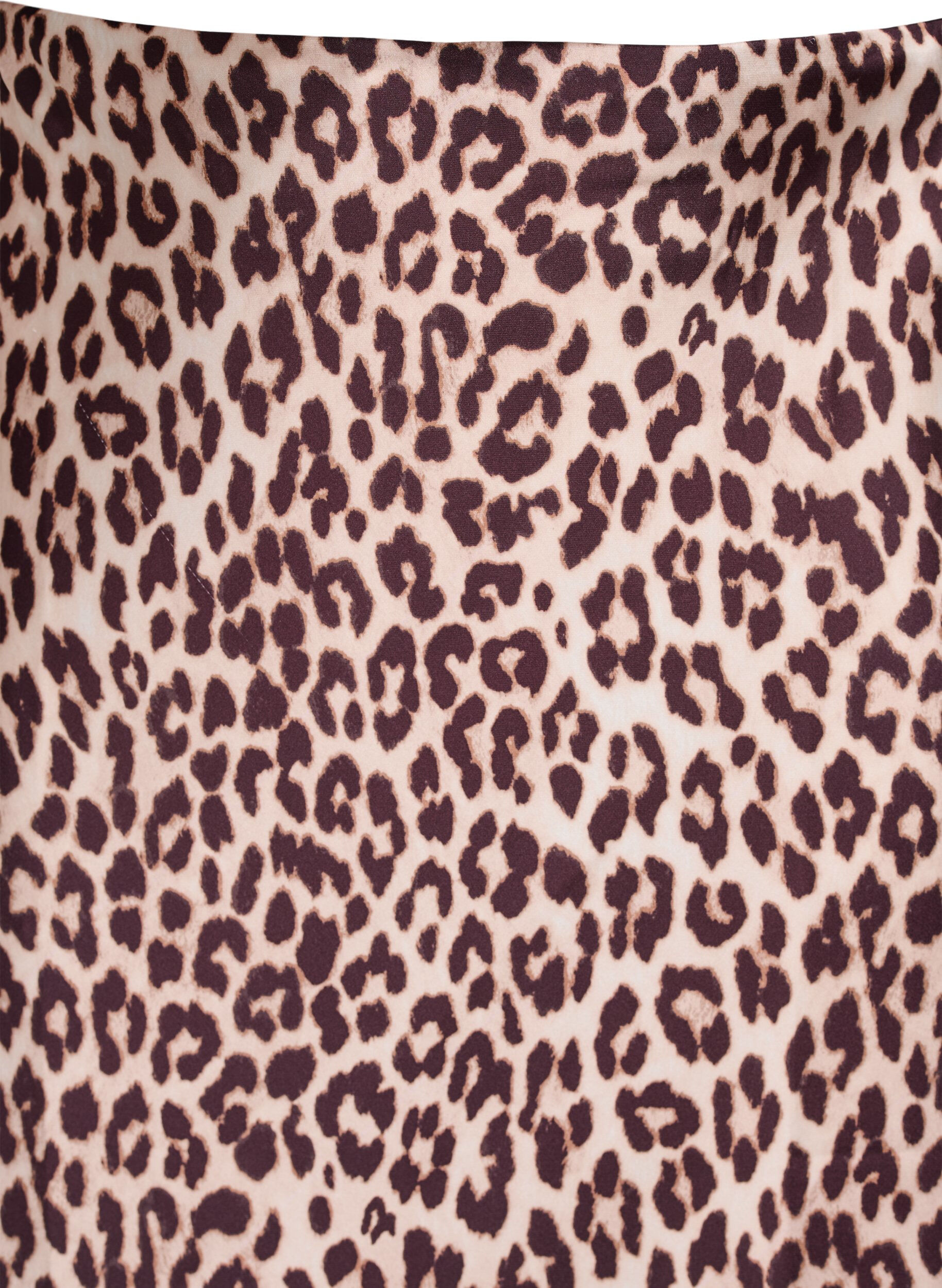 ZizziSatin midi-nederdel, Brun, Packshot image number 2