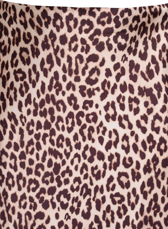 Satin midi-nederdel, Brun, Packshot image number 2