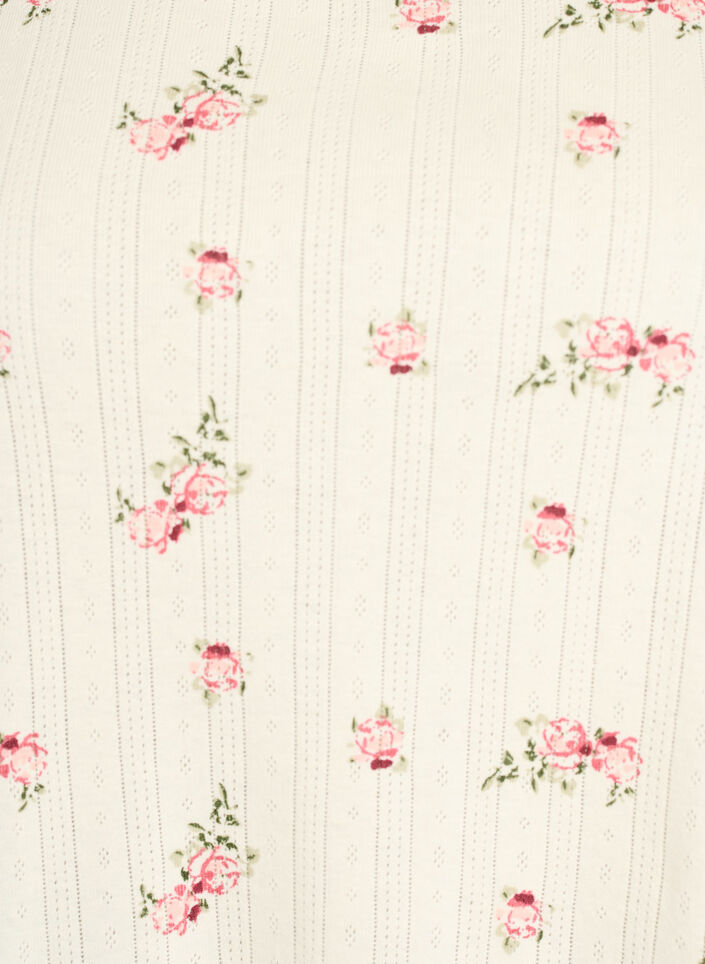 Nattop i &oslash;kologisk bomuld med cap-&aelig;rmer, Vanilla, Packshot image number 2