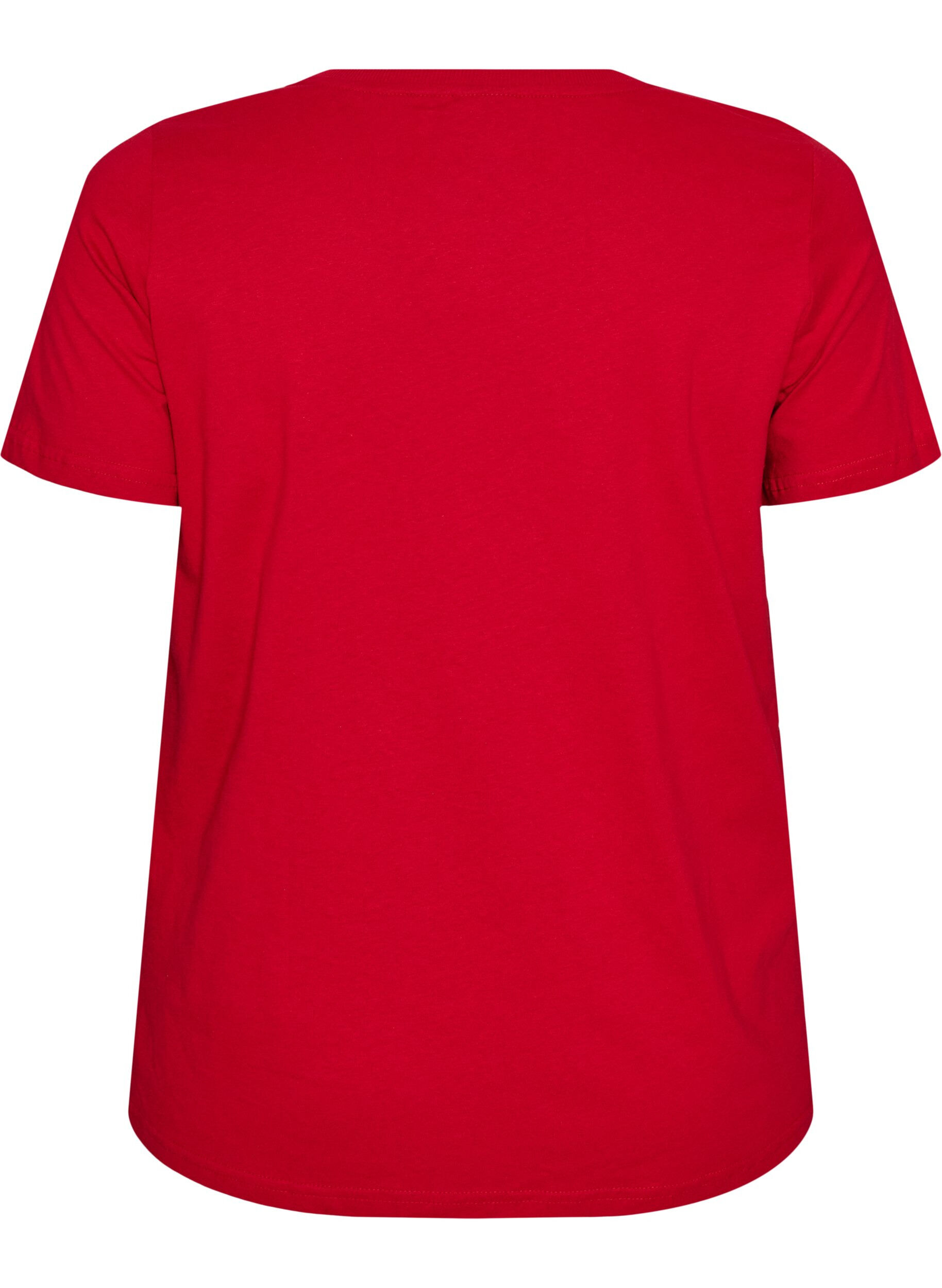 ZizziJule t-shirt i &oslash;kologisk bomuld, R&oslash;d, Packshot image number 1