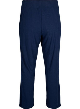 Komfortable bukser med stribet tekstur, Night Sky Mel., Packshot image number 1