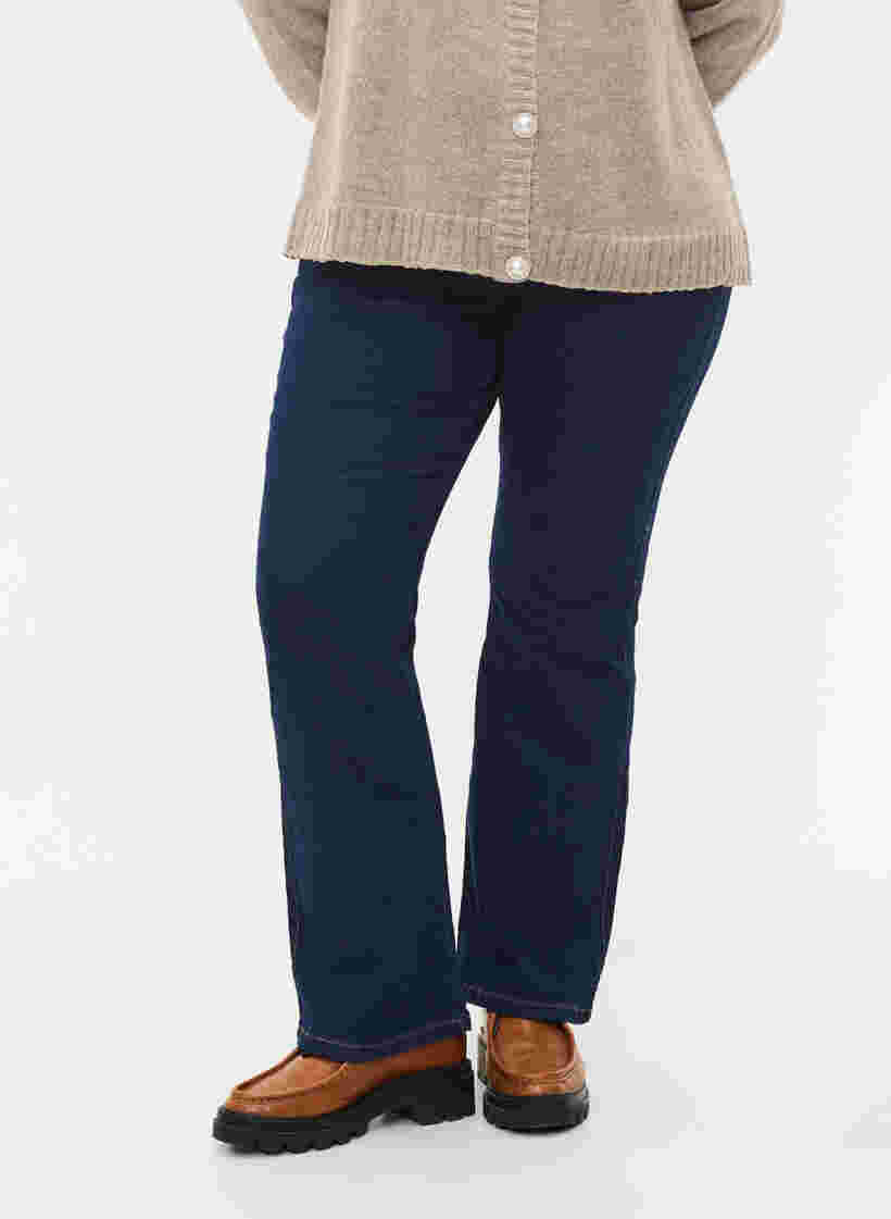 Ellen bootcut jeans med høj talje, Unwashed, Model image number 2