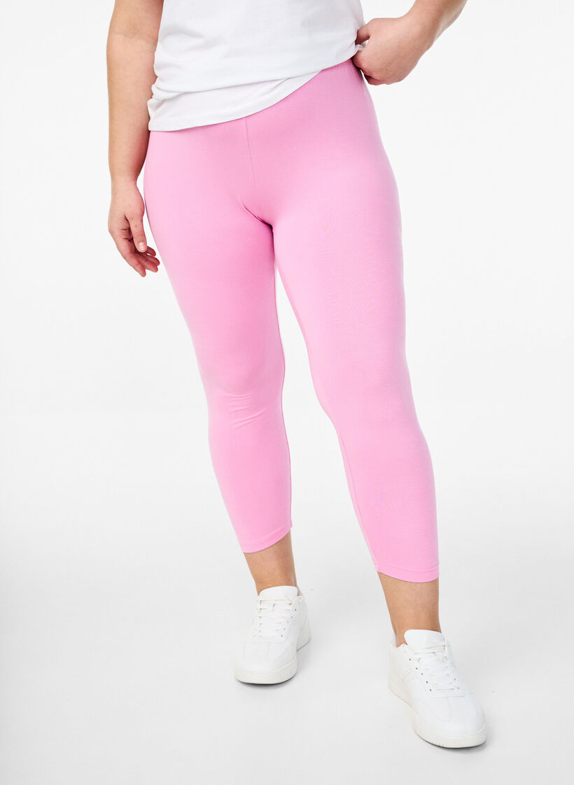 Basis 3/4 leggings i viskose, Lyser&oslash;d, Model image number 0