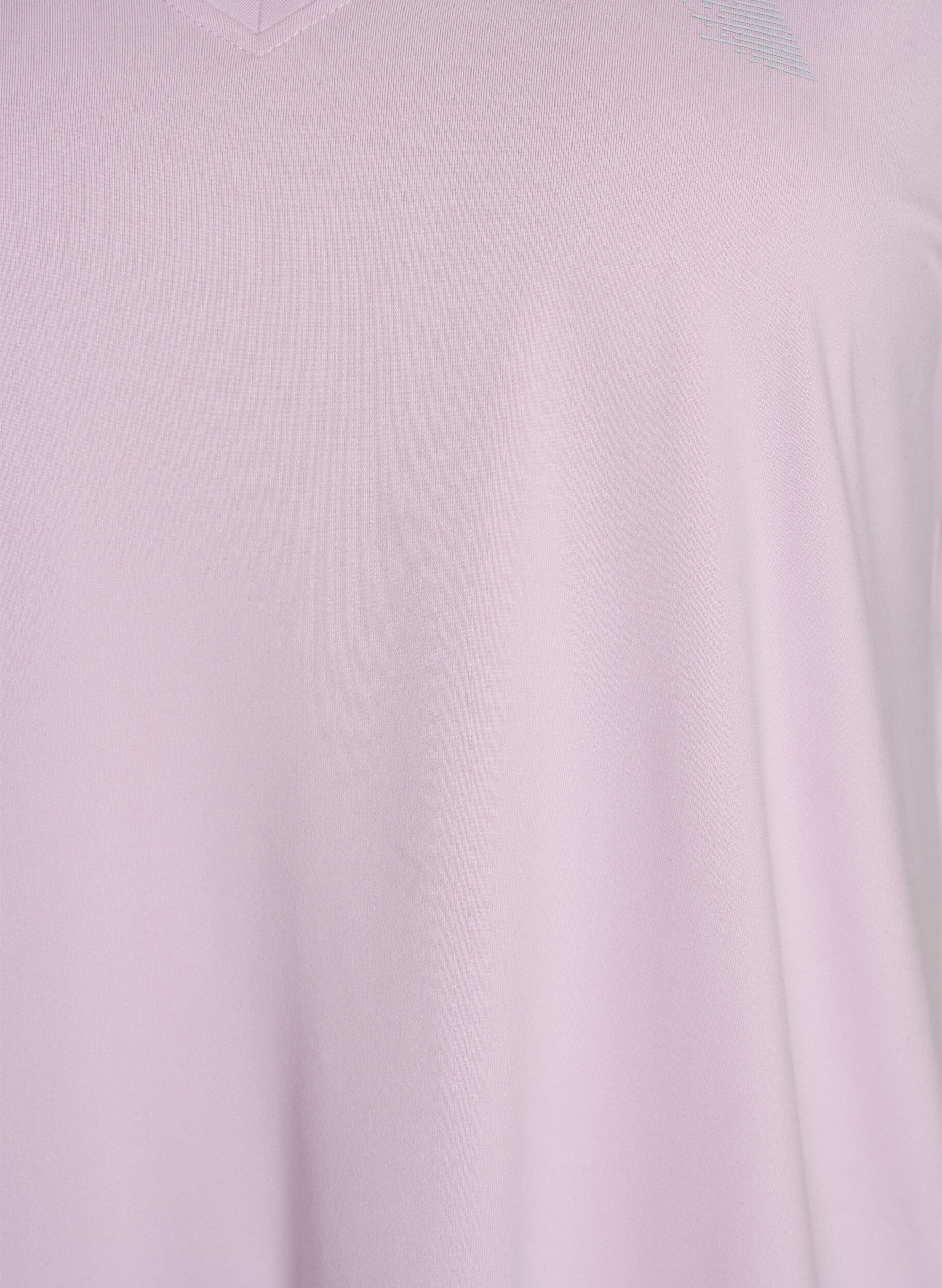 Zizzi L&oslash;s tr&aelig;nings t-shirt med v-hals, Lilla, Packshot image number 2