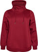 Sweatshirt med h&oslash;j krave og lommer, R&oslash;d, Packshot image number 0