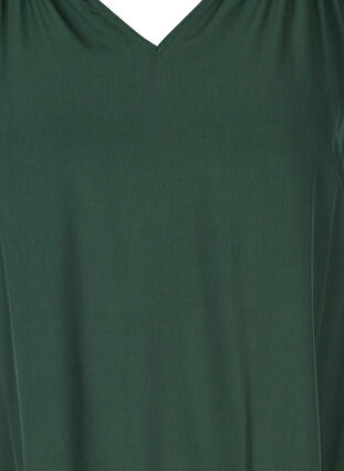 Kortærmet kjole med a-form og lommer, Scarab, Packshot image number 2