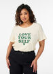 T-shirt med motiv, Gul, Model image number 0