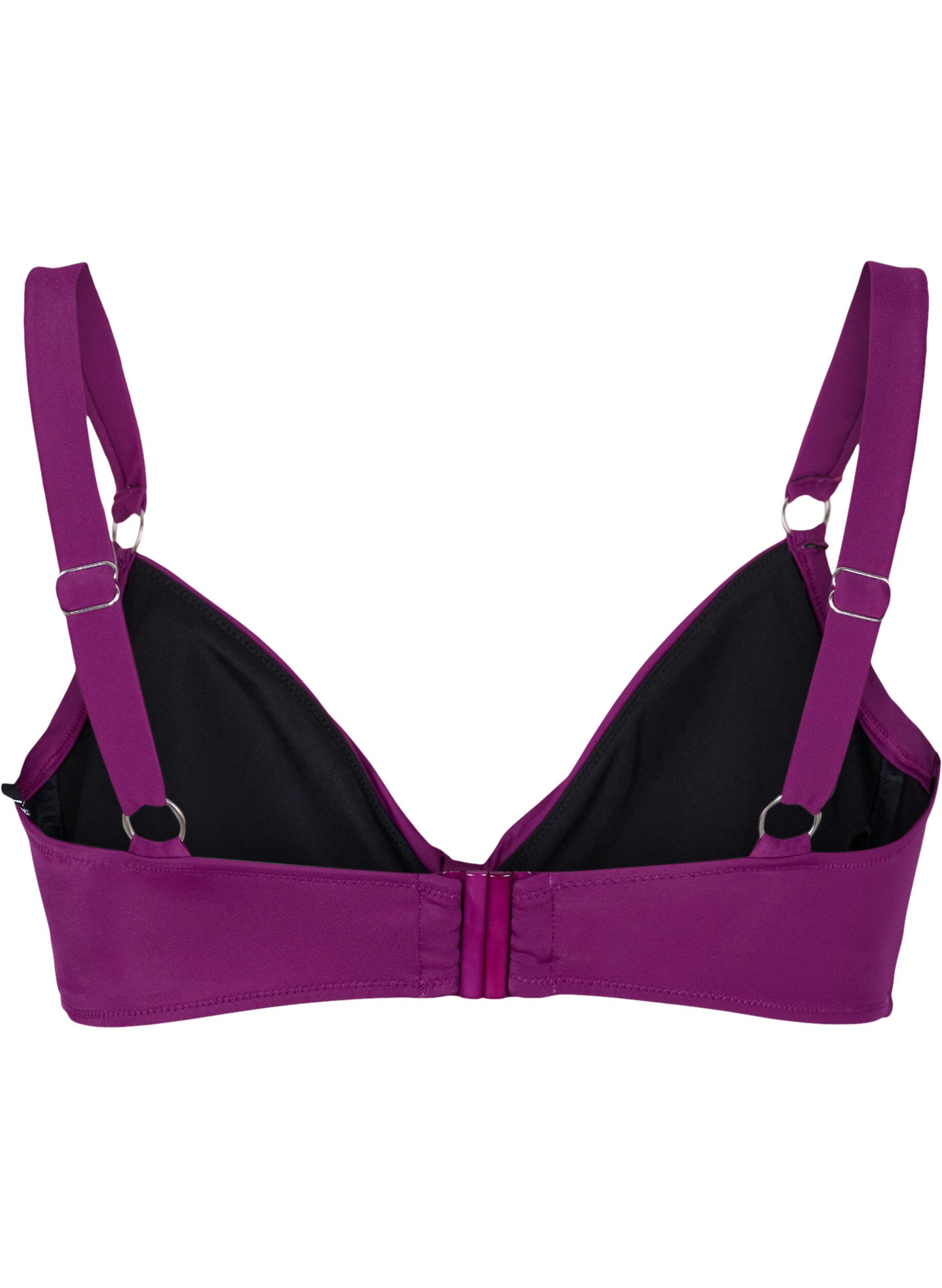 Zizzi Bikini overdel med b&oslash;jle, Dark Purple, Packshot image number 1