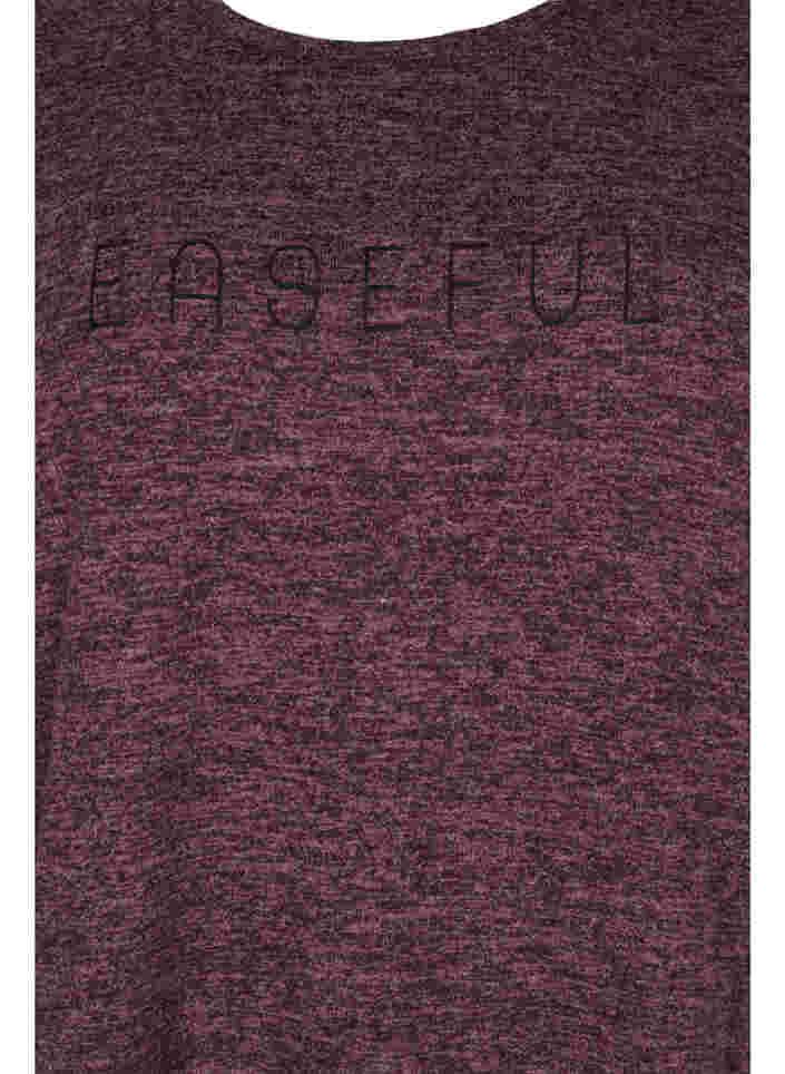 Meleret bluse med tekst print, Port Royal Mel., Packshot image number 2