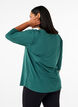 Tr&aelig;ningsbluse med 3/4 &aelig;rmer, Gr&oslash;n, Model image number 2