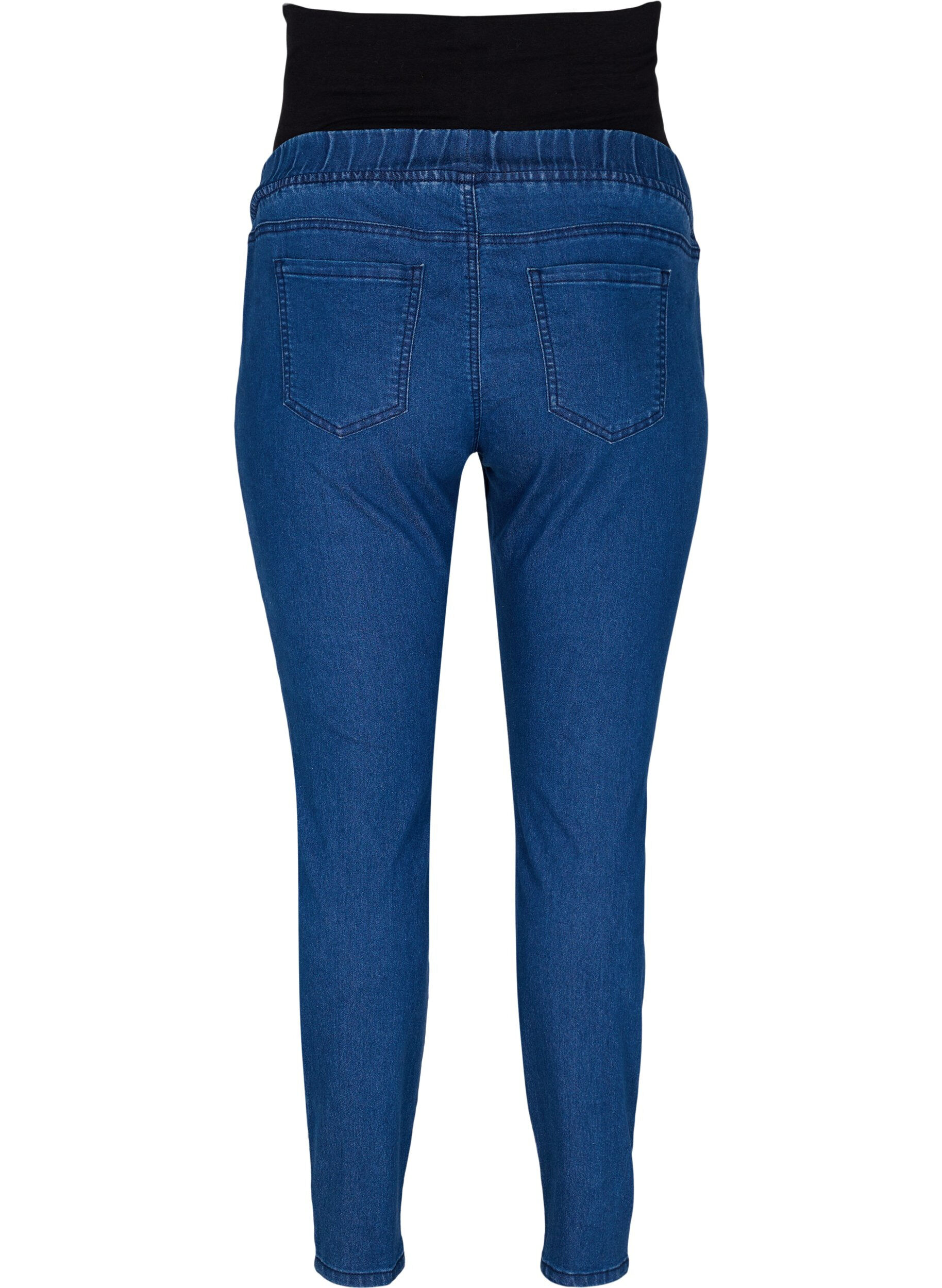 Zizzi Graviditets jeggings med baglommer, Bl&aring;, Packshot image number 1