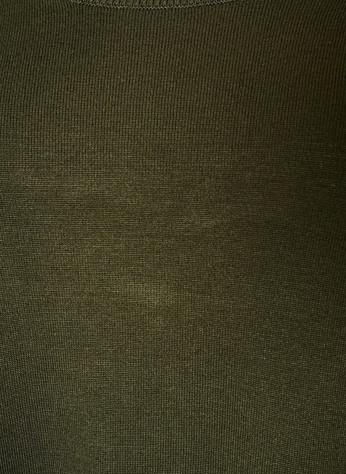 Strikbluse med knapper i siden, Gr&oslash;n, Packshot image number 2