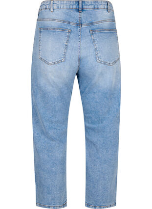 Cropped Vera jeans med sliddetaljer, Blue Denim, Packshot image number 1