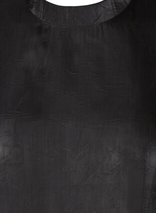Langærmet bluse med shine, Black, Packshot image number 2