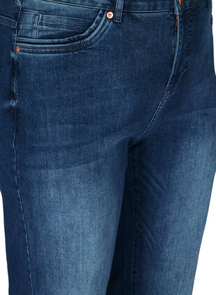 Regular Gemma jeans med høj talje, Blue denim, Packshot image number 2