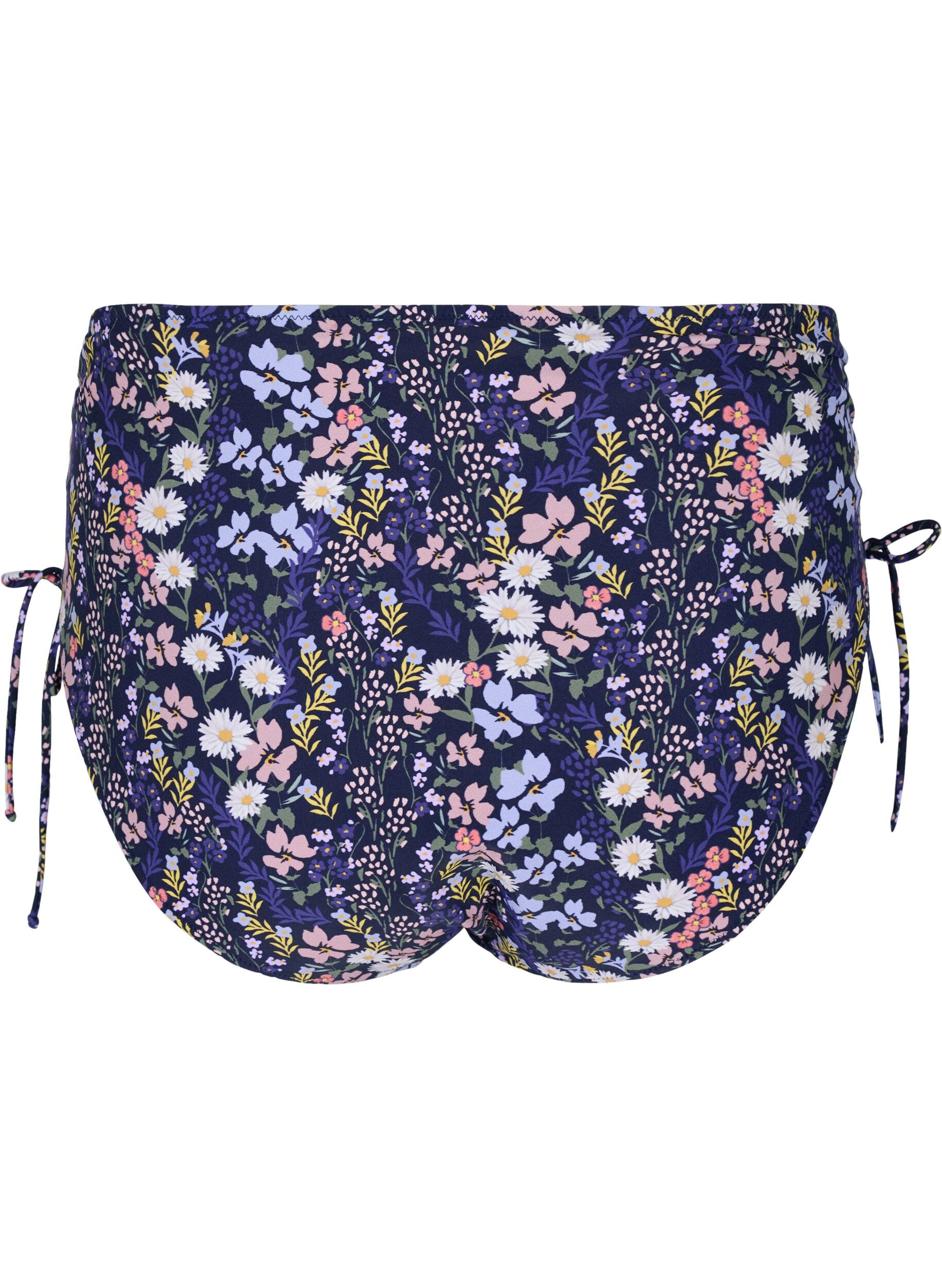 Zizzi Printet bikini underdel med h&oslash;j talje, Ditsy Flower, Packshot image number 1