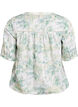 Bluse med print og 1/2 &aelig;rmer, Hvid, Packshot image number 1
