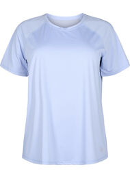 Trænings t-shirt med mesh bagpå, Zen Blue