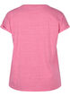Meleret bomulds t-shirt, Fandango Pink Mél, Packshot image number 1