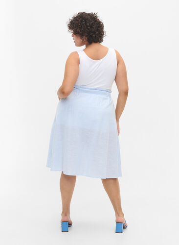 Stribet nederdel med lommer i bomuld, Blue Bell Stripe, Model image number 1