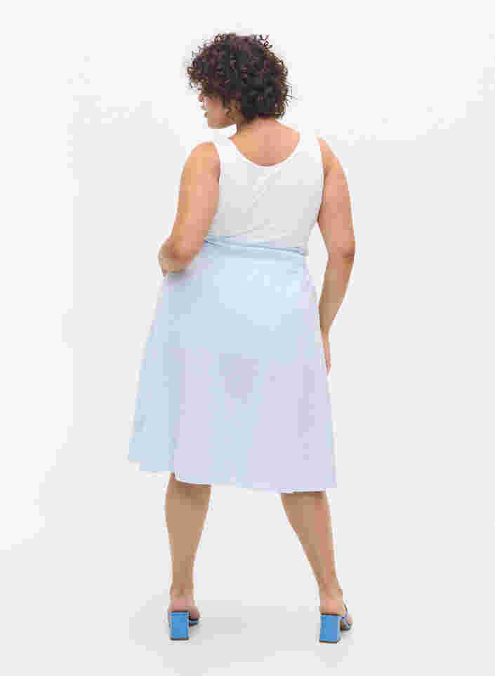 Stribet nederdel med lommer i bomuld, Blue Bell Stripe, Model