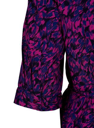 FLASH - Skjortekjole med print, Pink Blue AOP, Packshot image number 3