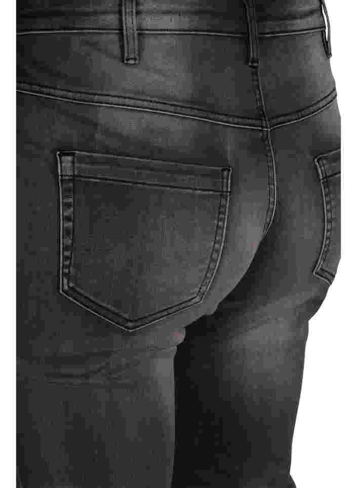Slim fit Emily jeans med normal talje, Dark Grey Denim, Packshot image number 3