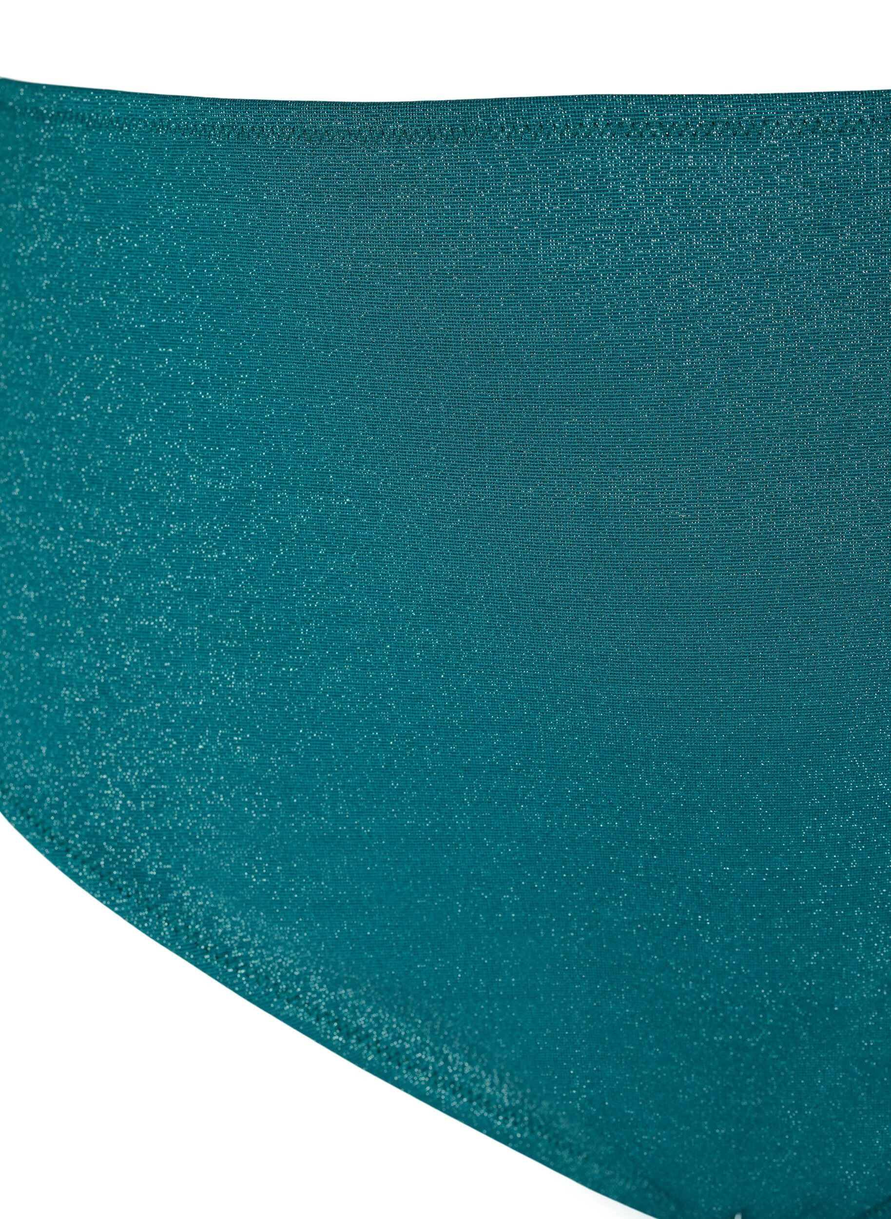 Zizzi Glitter bikini trusser med h&oslash;j talje, Gr&oslash;n, Packshot image number 2
