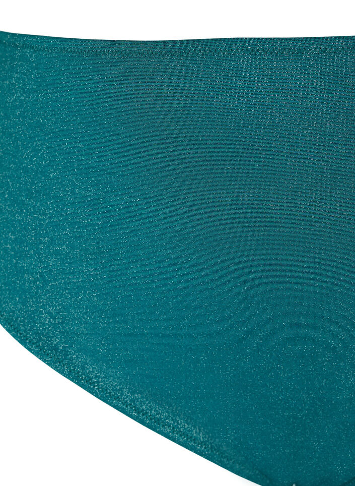 Glitter bikini trusser med høj talje, Grøn, Packshot image number 2