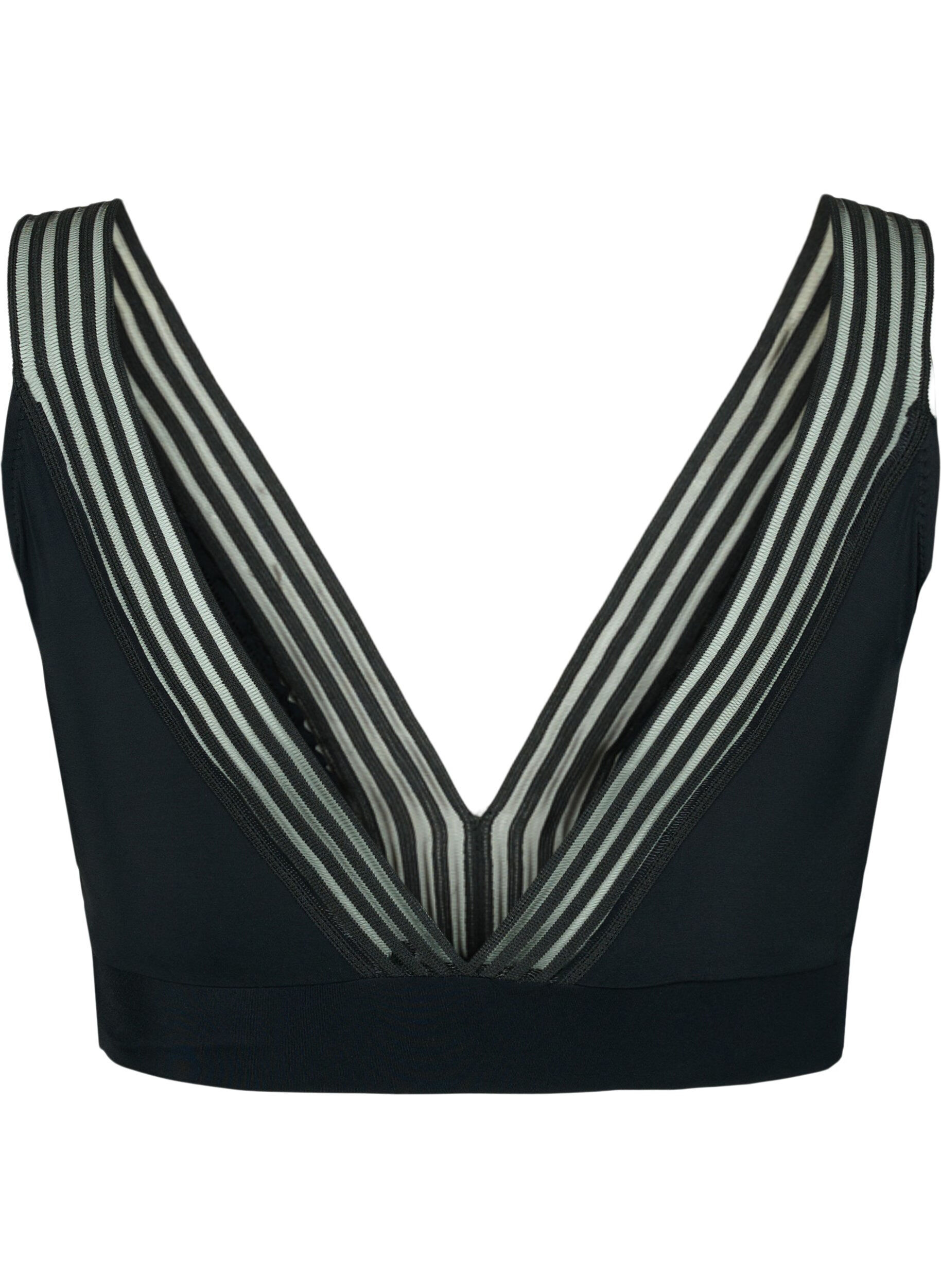 Zizzi Bikini top med mesh , Black, Packshot image number 1