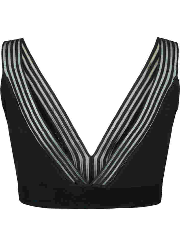 Bikini top med mesh , Black, Packshot image number 1