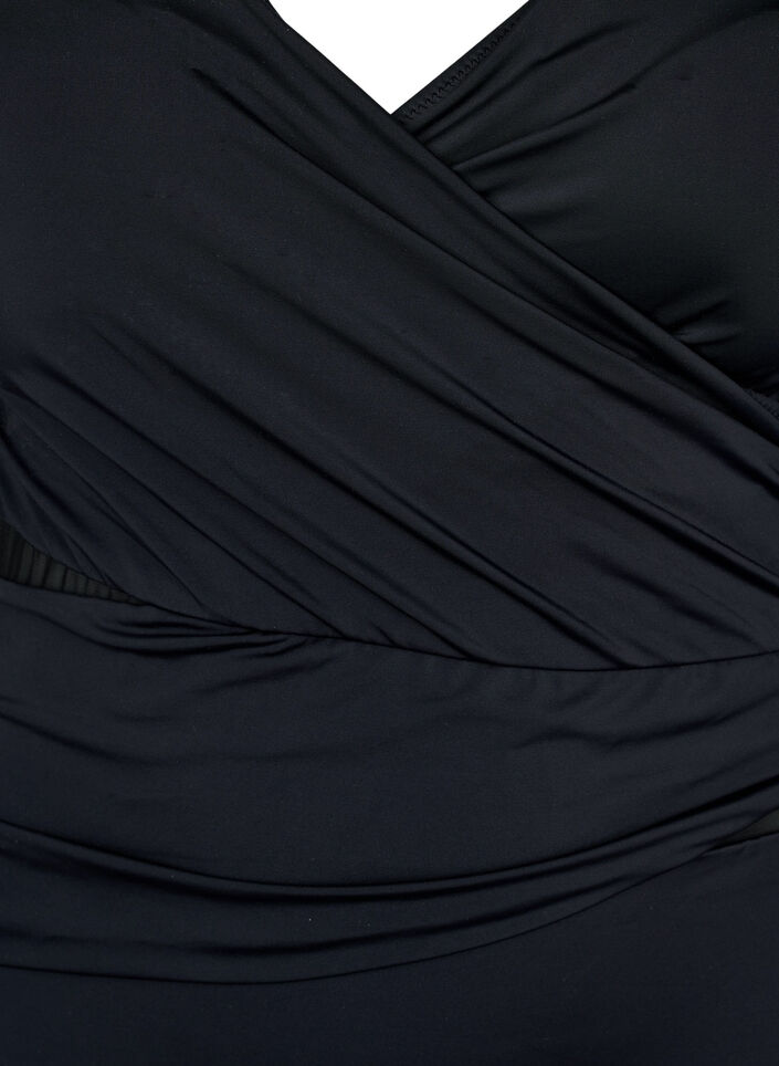 Badedragt med wrap, Sort, Packshot image number 2