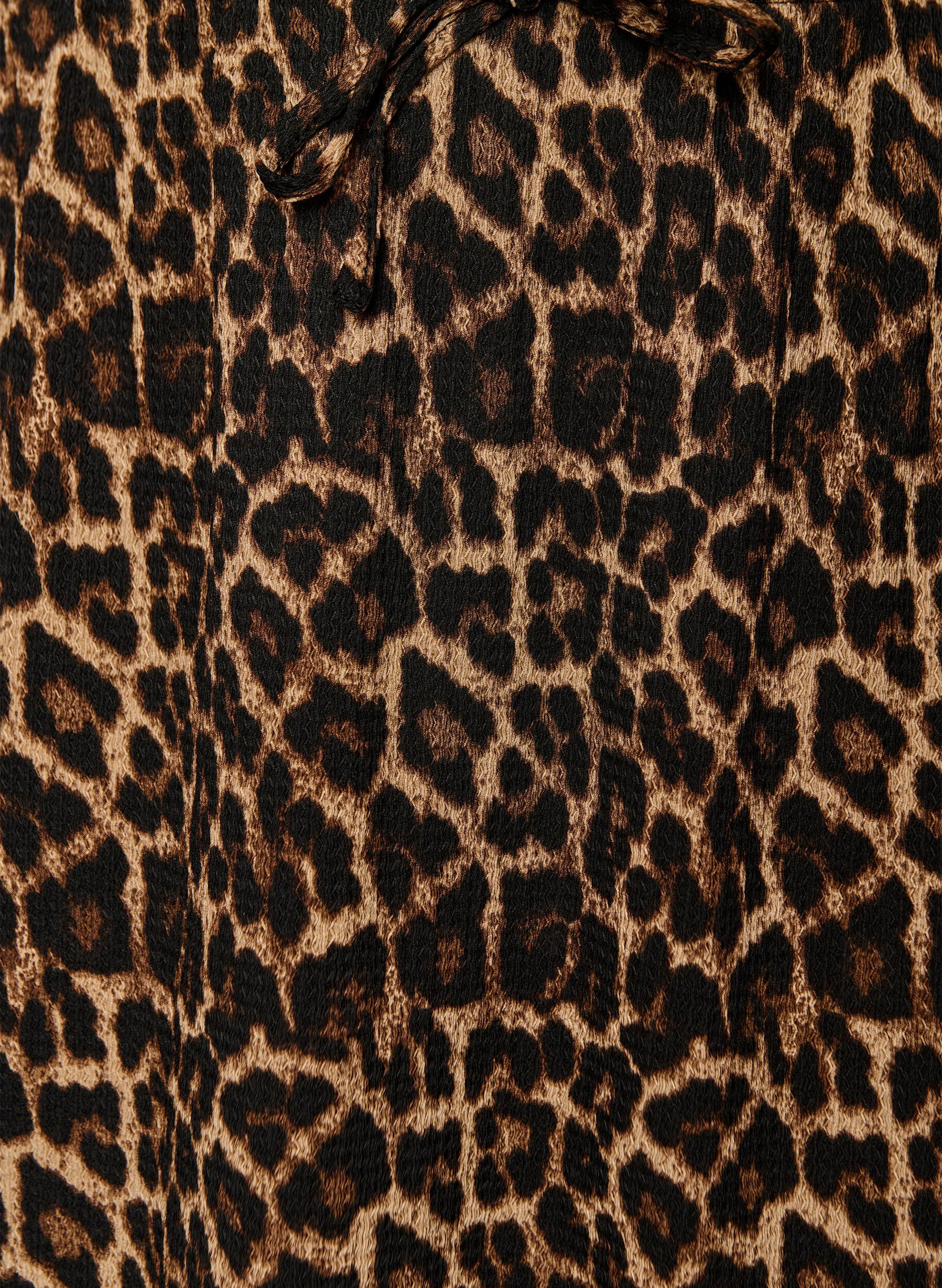 ZizziLang nederdel med bindeb&aring;nd og fl&aelig;sekant, Sort, Packshot image number 2