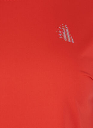 Ensfarvet trænings t-shirt, Flame Scarlet, Packshot image number 2