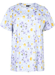 Oversize nat t-shirt med print, Lavender Blue AOP, Packshot