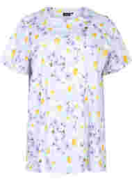 Oversize nat t-shirt med print, Lavender Blue AOP