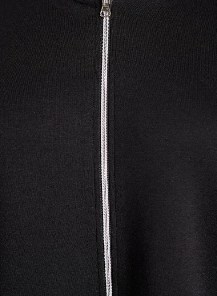 Scuba-h&aelig;ttetr&oslash;je med lynl&aring;s og lommer, Sort, Packshot image number 2