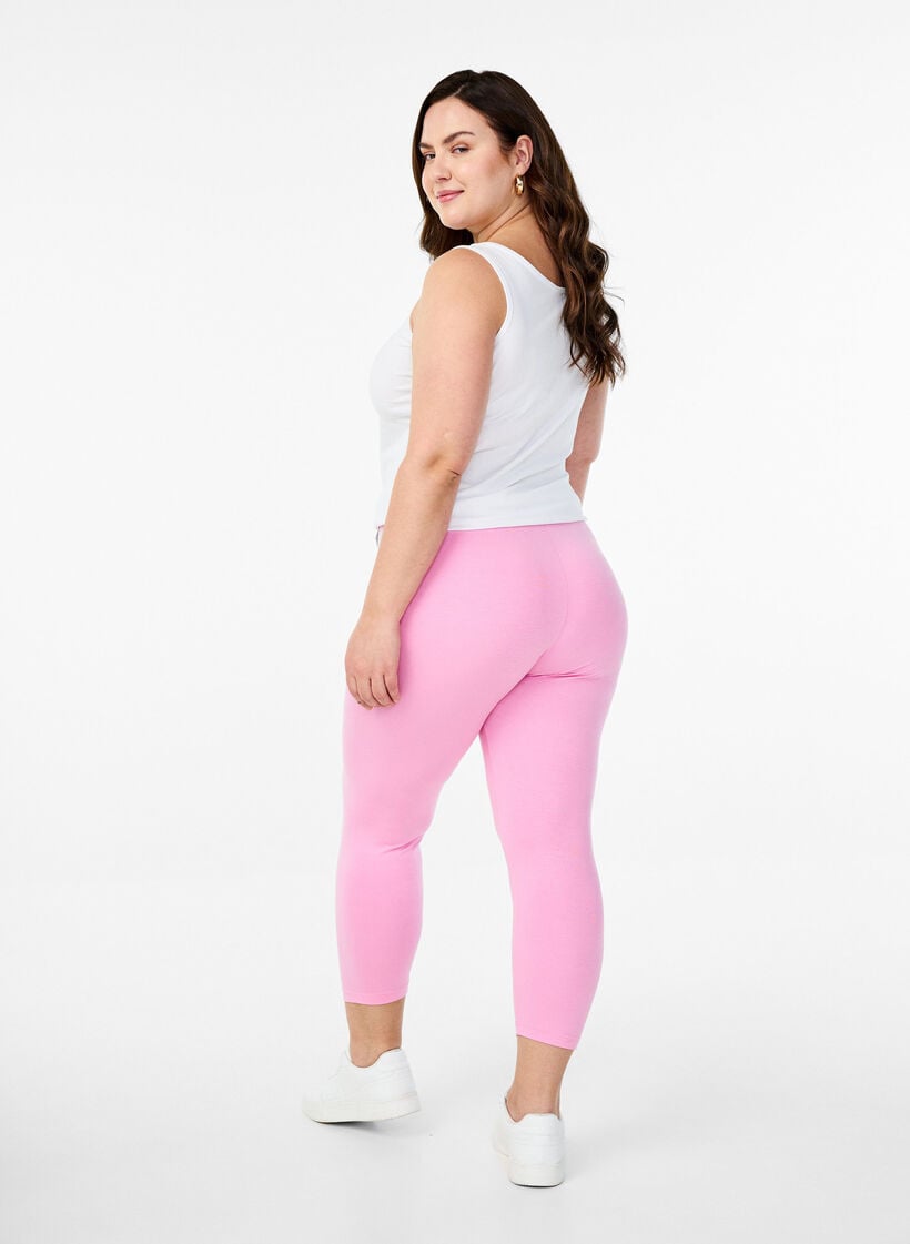 Basis 3/4 leggings i viskose, Lyser&oslash;d, Model image number 2