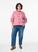 Ribstrikket cardigan med knapper, Lyser&oslash;d, Model image number 1