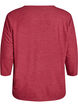 Jerseybluse med 3/4 &aelig;rmer, R&oslash;d, Packshot image number 1