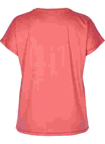 Ensfarvet trænings t-shirt, Garnet Rose, Packshot image number 1