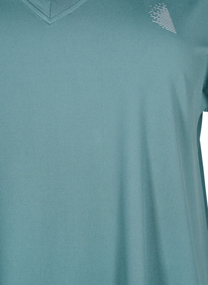 L&oslash;s tr&aelig;nings t-shirt med v-hals, Gr&oslash;n, Packshot image number 2