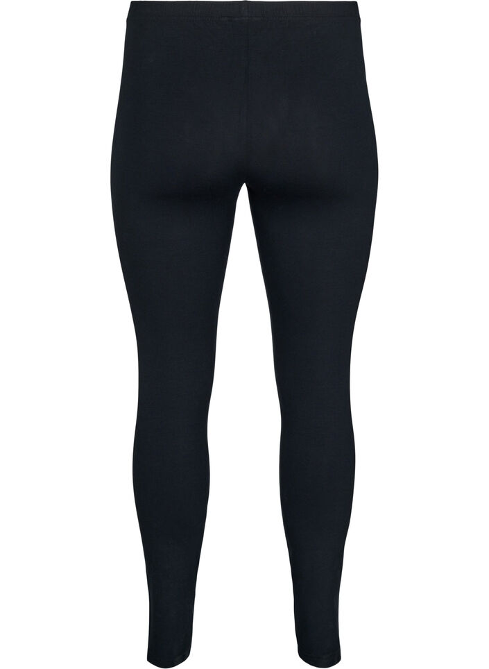 Basis leggings med ekstra l&aelig;ngde, Sort, Packshot image number 1