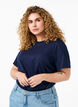Basis t-shirt i bomuld med rund hals , Bl&aring;, Model image number 0