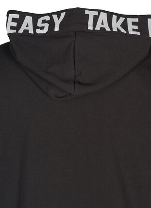 Sweatshirt med hætte, Black, Packshot image number 3