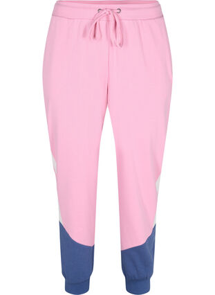 Sweatpants med color-block, C. Pink C. Blocking, Packshot image number 0