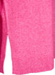 Strikbluse med uld og slidser, Raspberry Rose Mel., Packshot image number 3