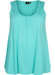 Top med a-shape og rund hals, Turquoise